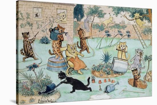 The Gardeners-Louis Wain-Stretched Canvas