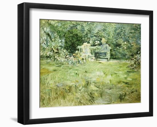 The Gardening Lesson, 1886-Berthe Morisot-Framed Giclee Print