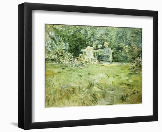 The Gardening Lesson, 1886-Berthe Morisot-Framed Premium Giclee Print