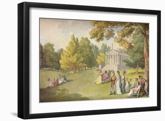 'The Gardens at Stowe House, Bucks', c1785-Thomas Rowlandson-Framed Giclee Print