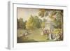 'The Gardens at Stowe House, Bucks', c1785-Thomas Rowlandson-Framed Giclee Print