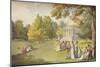 'The Gardens at Stowe House, Bucks', c1785-Thomas Rowlandson-Mounted Giclee Print