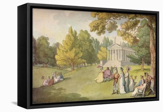 'The Gardens at Stowe House, Bucks', c1785-Thomas Rowlandson-Framed Stretched Canvas