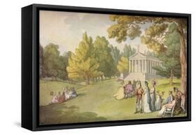 'The Gardens at Stowe House, Bucks', c1785-Thomas Rowlandson-Framed Stretched Canvas