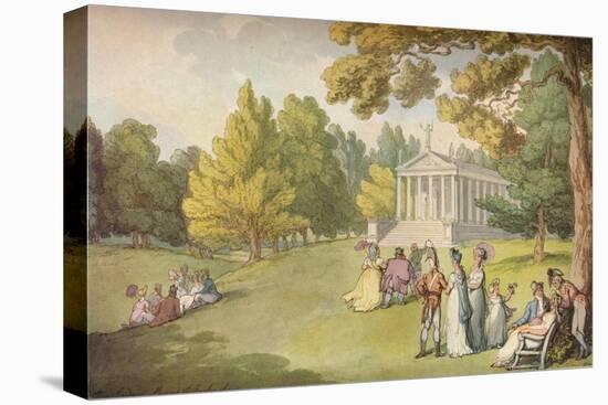 'The Gardens at Stowe House, Bucks', c1785-Thomas Rowlandson-Stretched Canvas