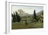 The Gardens of the Villa D'Este, Tivoli, 1843-Jean-Baptiste-Camille Corot-Framed Giclee Print