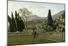 The Gardens of the Villa D'Este, Tivoli, 1843-Jean-Baptiste-Camille Corot-Mounted Giclee Print