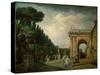 The Gardens of the Villa Ludovisi, Rome, 1749-Claude Joseph Vernet-Stretched Canvas