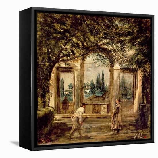The Gardens of the Villa Medici in Rome, c.1650-51-Diego Velazquez-Framed Stretched Canvas