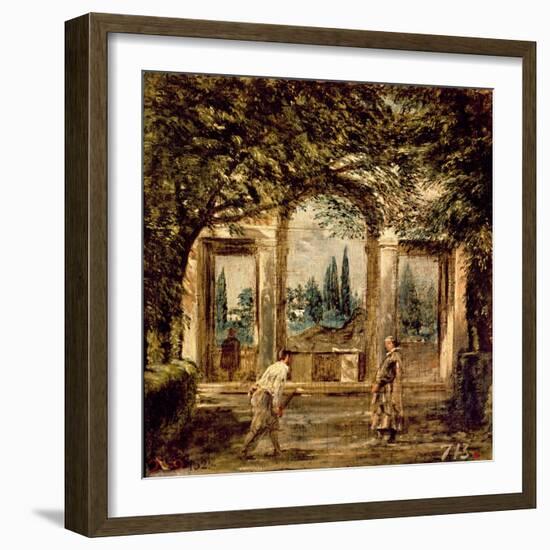 The Gardens of the Villa Medici in Rome, c.1650-51-Diego Velazquez-Framed Giclee Print