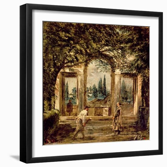 The Gardens of the Villa Medici in Rome, c.1650-51-Diego Velazquez-Framed Giclee Print