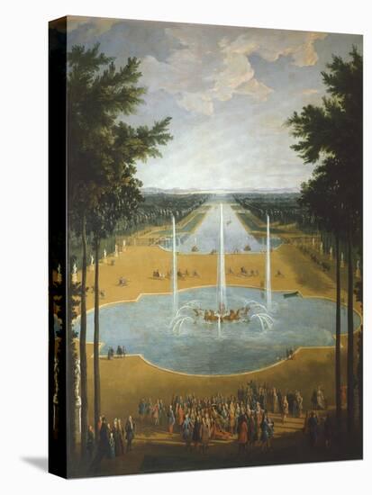 The Gardens of Versailles, France 17th Century-Jean Baptiste Martin-Stretched Canvas