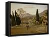 The Gardens of Villa D'Este, 1843-Jean-Baptiste-Camille Corot-Framed Stretched Canvas