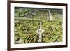 The gardens of Villandry castle from above, Villandry, UNESCO World Heritage Site, Indre-et-Loire, -Francesco Vaninetti-Framed Photographic Print