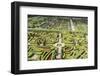 The gardens of Villandry castle from above, Villandry, UNESCO World Heritage Site, Indre-et-Loire, -Francesco Vaninetti-Framed Photographic Print