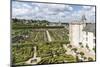 The gardens of Villandry castle from above, Villandry, UNESCO World Heritage Site, Indre-et-Loire, -Francesco Vaninetti-Mounted Photographic Print