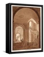 The Gardens Vestibule of the Palazzo Caetani All'Orso, 1833-Agostino Tofanelli-Framed Stretched Canvas