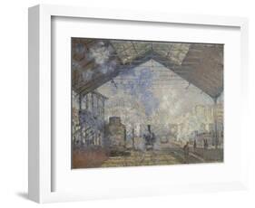 The Gare Saint-Lazare, 1877-Claude Monet-Framed Giclee Print