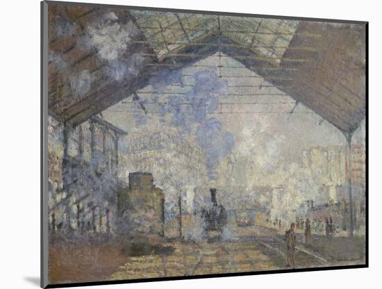 The Gare Saint-Lazare, 1877-Claude Monet-Mounted Giclee Print