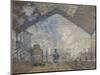 The Gare Saint-Lazare, 1877-Claude Monet-Mounted Giclee Print