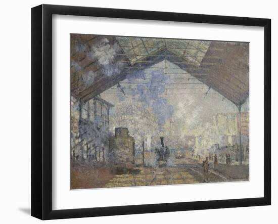 The Gare Saint-Lazare, 1877-Claude Monet-Framed Giclee Print