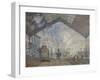 The Gare Saint-Lazare, 1877-Claude Monet-Framed Giclee Print