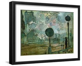 The Gare Saint Lazare (Le Signa)-Claude Monet-Framed Giclee Print