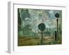 The Gare Saint Lazare (Le Signa)-Claude Monet-Framed Giclee Print