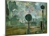 The Gare Saint Lazare (Le Signa)-Claude Monet-Mounted Giclee Print