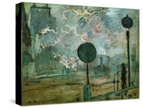 The Gare Saint Lazare (Le Signa)-Claude Monet-Stretched Canvas