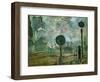 The Gare Saint Lazare (Le Signa)-Claude Monet-Framed Premium Giclee Print