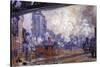 The Gare Saint-Lazare-Claude Monet-Stretched Canvas