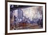 The Gare Saint-Lazare-Claude Monet-Framed Art Print