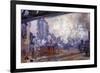 The Gare Saint-Lazare-Claude Monet-Framed Art Print