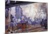 The Gare Saint-Lazare-Claude Monet-Mounted Art Print