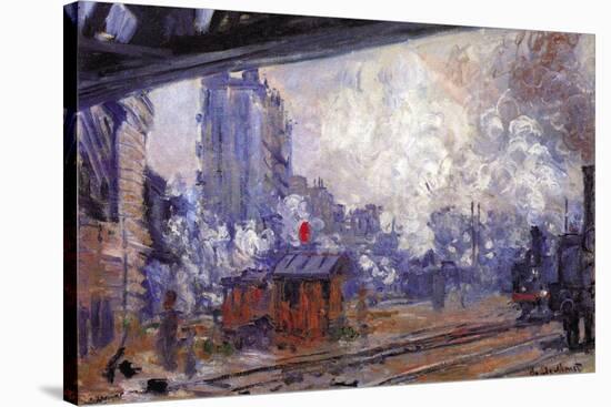 The Gare Saint-Lazare-Claude Monet-Stretched Canvas