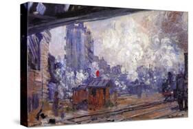 The Gare Saint-Lazare-Claude Monet-Stretched Canvas