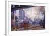 The Gare Saint-Lazare-Claude Monet-Framed Art Print