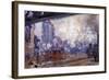 The Gare Saint-Lazare-Claude Monet-Framed Art Print