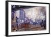 The Gare Saint-Lazare-Claude Monet-Framed Art Print