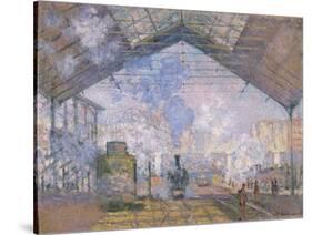 The Gare St. Lazare, 1877-Claude Monet-Stretched Canvas