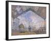 The Gare St. Lazare, 1877-Claude Monet-Framed Premium Giclee Print