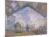 The Gare St. Lazare, 1877-Claude Monet-Mounted Premium Giclee Print