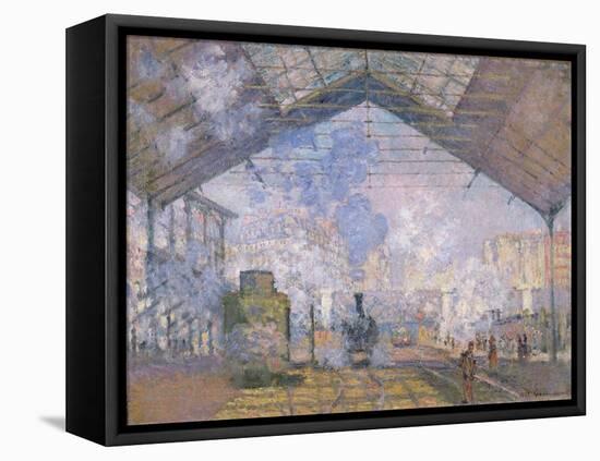 The Gare St. Lazare, 1877-Claude Monet-Framed Stretched Canvas