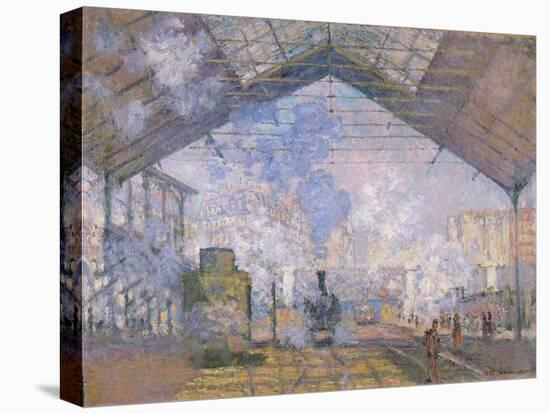 The Gare St. Lazare, 1877-Claude Monet-Stretched Canvas