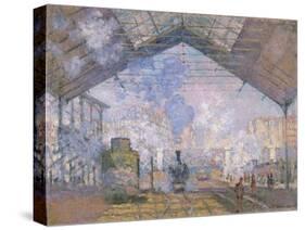 The Gare St. Lazare, 1877-Claude Monet-Stretched Canvas