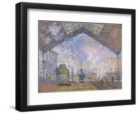 The Gare St. Lazare, 1877-Claude Monet-Framed Giclee Print