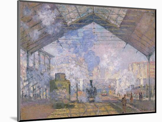 The Gare St. Lazare, 1877-Claude Monet-Mounted Giclee Print