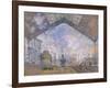 The Gare St. Lazare, 1877-Claude Monet-Framed Giclee Print