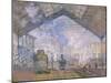 The Gare St. Lazare, 1877-Claude Monet-Mounted Giclee Print